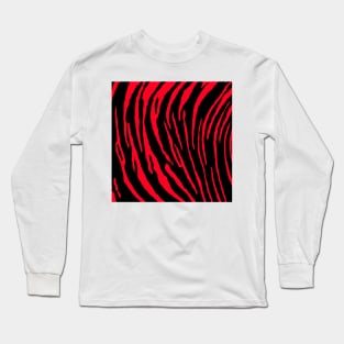 Tiger Stripes Red Long Sleeve T-Shirt